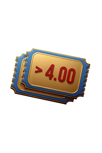 Place a multiple bet with min. odds 4