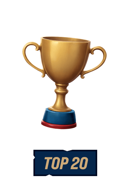 Finish in TOP 20 in a tournament